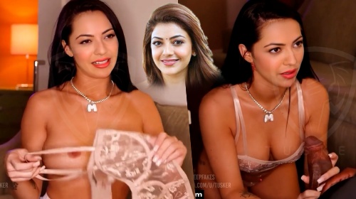 Hot Kajal Aggarwal sucking big cock deepfake bedroom sex