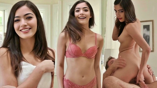 Rashmika Mandanna Sucking Dick & Fucked in Bedroom Fake