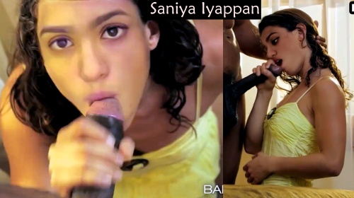 Saniya Iyappan sucking huge cock deepfake blowjob video