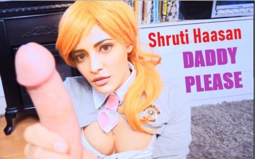 Shruti Haasan sucking cock Fake Deepfake Porn