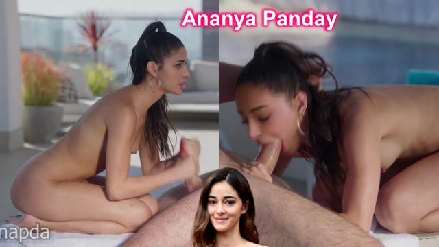Ananya Panday blowjob riding on dick on pool side fake