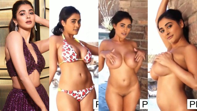 Pooja Hegde outdoor striptease big boobs fingering her pussy