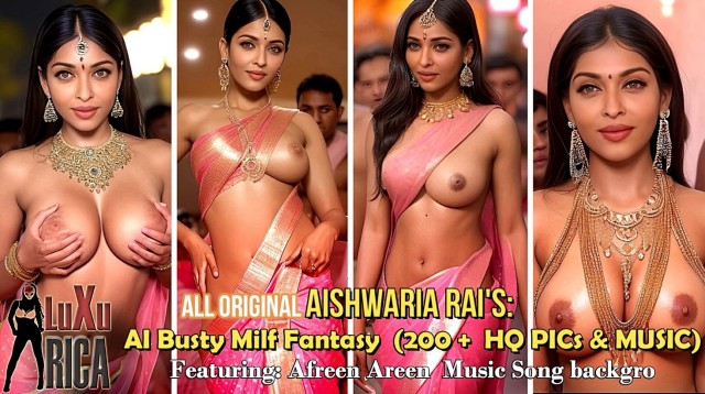 Aishwarya Rai big boobs nude in saree hot fake