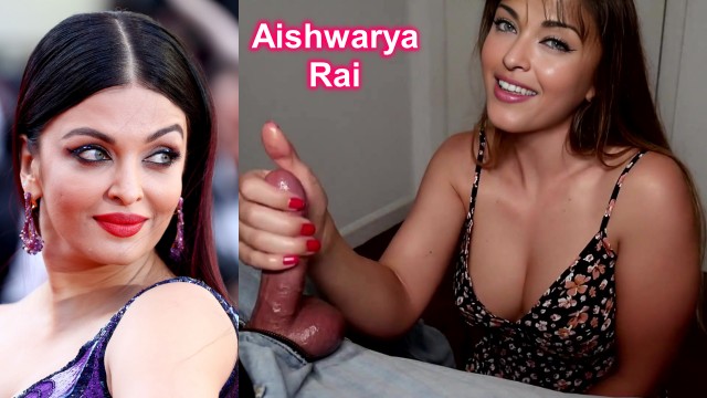 Horny Aishwarya Rai handjob nipple pierced deepfake