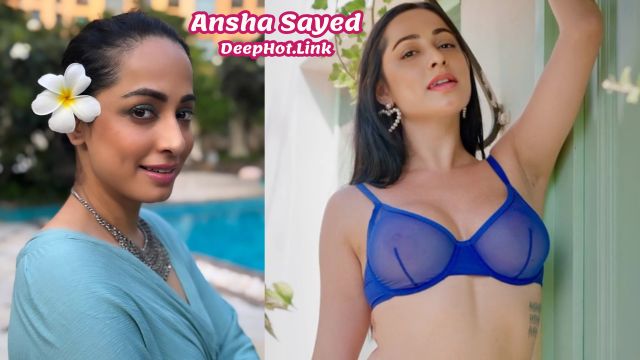 Ansha Sayed blue bra panties cleavage Deepfake