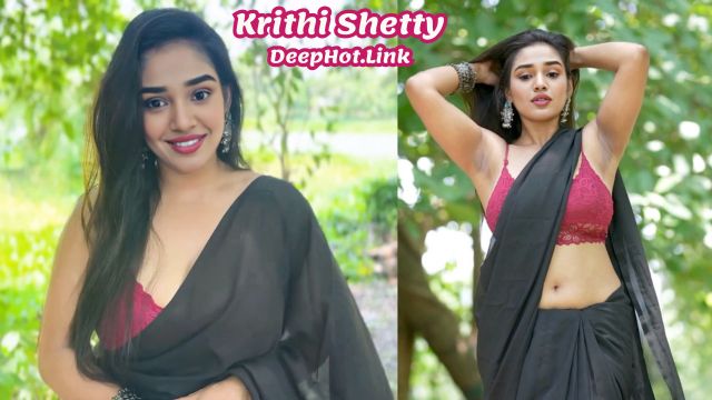 Krithi Shetty red hot bra cleavage shaved Deepfake
