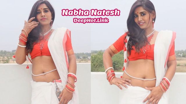 Nabha Natesh red hot blouse nude sexy Deepfake