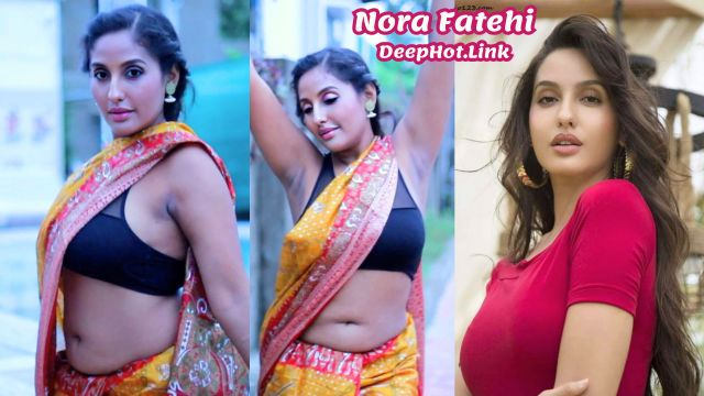 Nora Fatehi sleeveless black blouse hot Deepfake