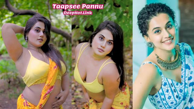 Taapsee Pannu yellow sleeveless blouse Deepfake