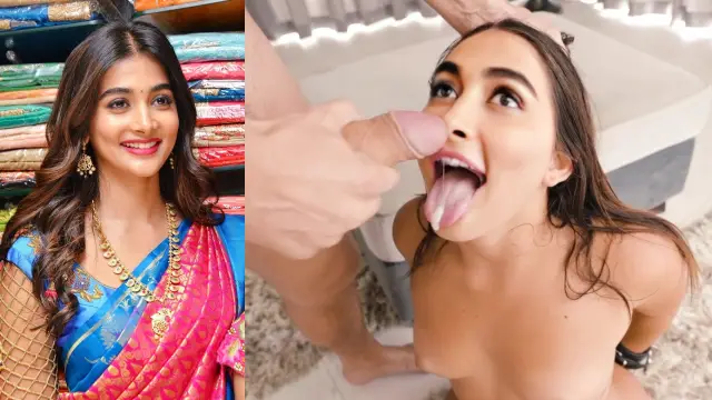 Pooja Hegde Actress Naked Threesome Cum On Face Deepfake